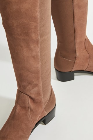 Botas acima do joelho em couro - Toupeira