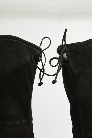 Botas acima do joelho em couro - Preto