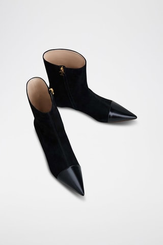 Botines de piel - Negro