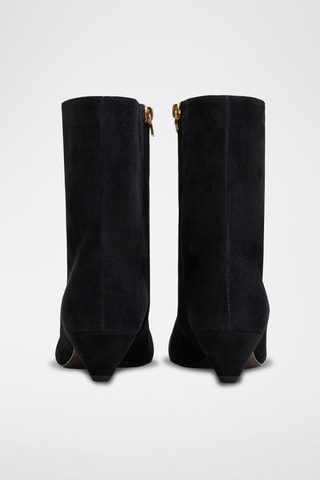 Botines de piel - Negro