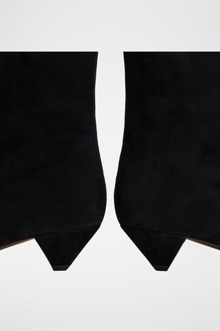 Botines de piel - Negro