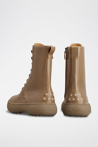 Botines de piel - Beige