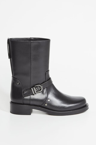 Botins em couro - Preto