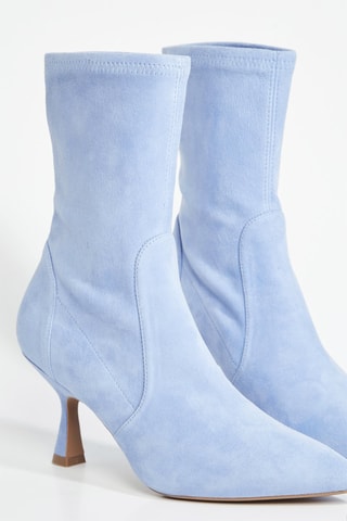 Botins em couro - Azul-celeste