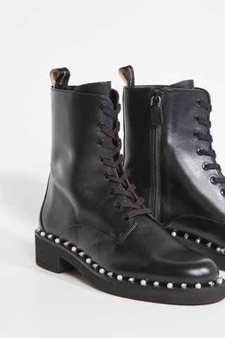 Botins em couro - Preto