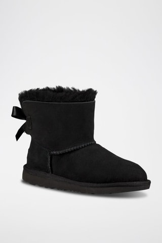 Bottines fourrées en nubuck Mini bailey - Noir