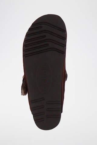 Chaussons fourrés en nubuck Fae Marron