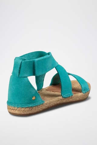 Sandales en nubuck Mila - Turquoise