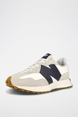 Sneakers en cuir 327 - Gris et bleu marine