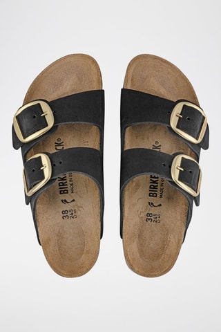 Sandales en nubuck Arizona Noir et doré