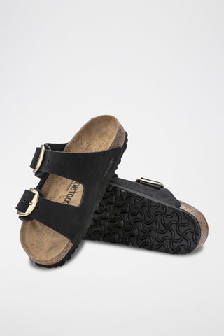 Sandales en nubuck Arizona Noir et doré