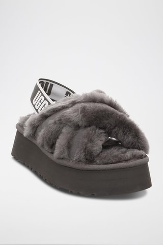 Sandales en daim et peau de mouton Disco Cross Slide - Gris