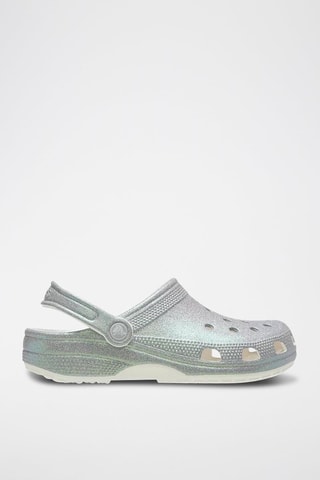 Sabots Classic Iridescent Glitter - Blanc et gris clair