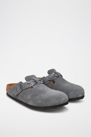 Sabots en nubuck Boston - Gris clair