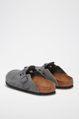 Sabots en nubuck Boston - Gris clair