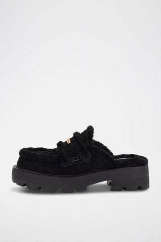 Sabots fourrés en nubuck Yaneta - Noir