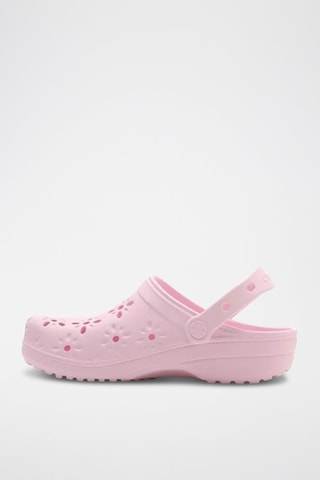 Sabots Classic Floral Cut Out Clog - Rose poudré