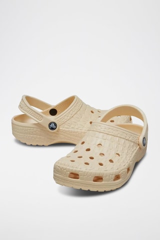 Sabots Classic Crocskin Clog Ecru