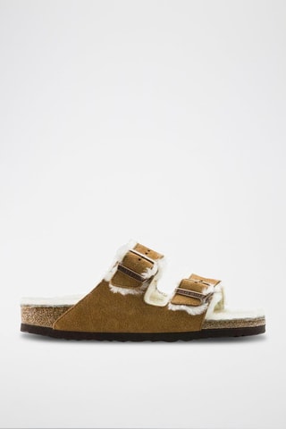 Mules fourrées en nubuck Arizona - Marron