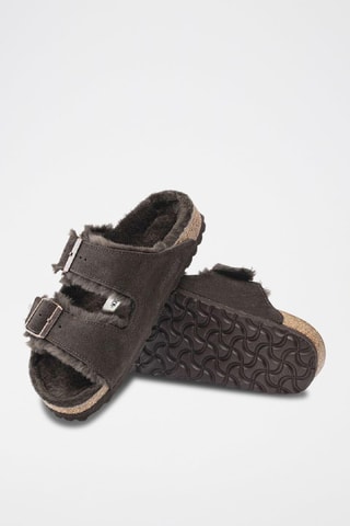 Mules fourrées en nubuck Arizona - Marron