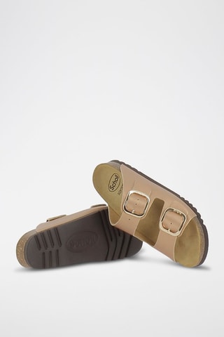 Mules en cuir Noelle Bronze