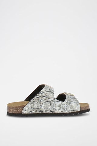 Mules Noelle Gris et doré