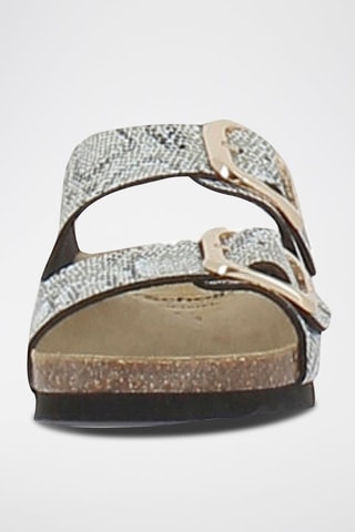 Mules Noelle Gris et doré