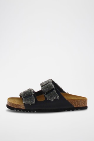 Mules Josephine Noir et gris