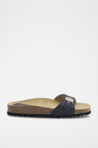 Mules en cuir Nina Noir