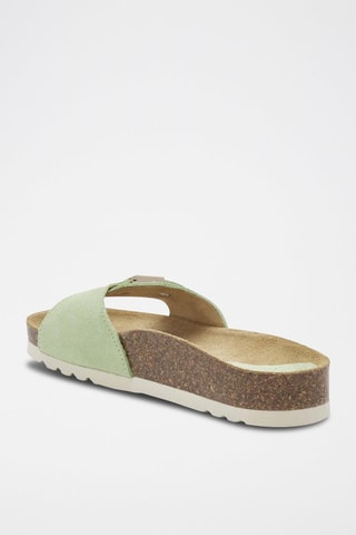 Mules en nubuck Nina Vert