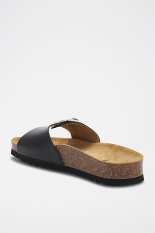 Mules en cuir Kathleen Noir
