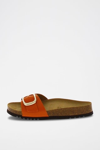 Mules en cuir Kathleen Orange