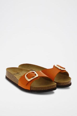 Mules en cuir Kathleen Orange