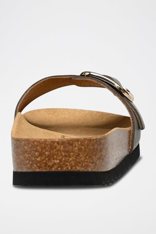 Mules en cuir Kathleen Vert