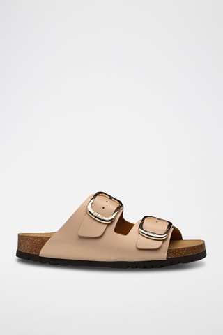 Mules en cuir Noelle Beige