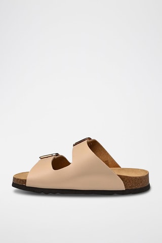 Mules en cuir Noelle Beige