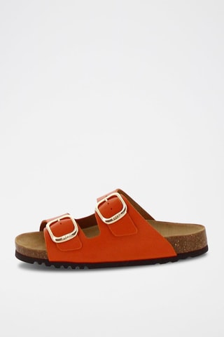 Mules en cuir Noelle Orange