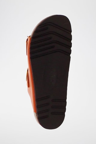 Mules en cuir Noelle Orange