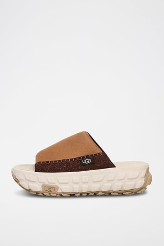 Mules plateformes en cuir Venture Daze UGG - Camel