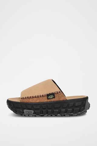 Mules plateformes en cuir Venture Daze UGG - Camel