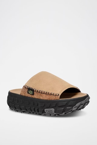 Mules plateformes en cuir Venture Daze UGG - Camel