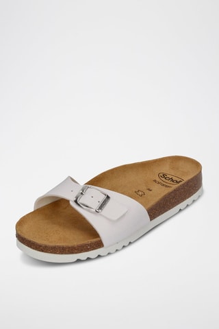 Mules en cuir Estelle Blanc