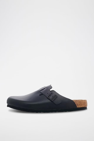 Mules en cuir Boston - Bleu marine