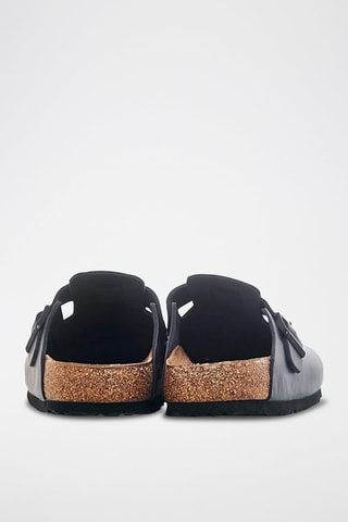 Mules en cuir Boston - Bleu marine