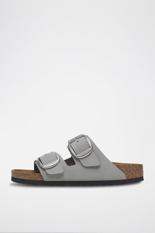 Mules en nubuck Arizona Big Buckle - Gris