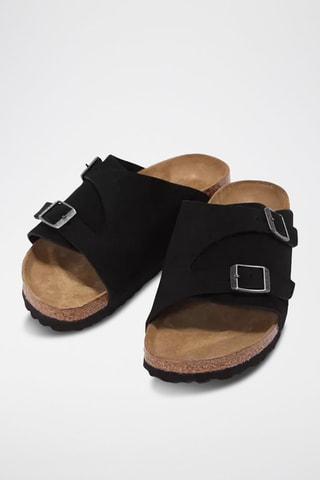 Mules en nubuck Zurich - Noir