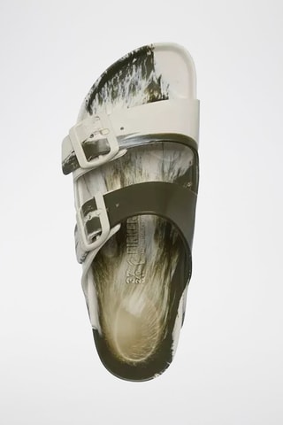 Mules en nubuck Arizona - Blanc et kaki