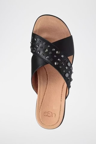 Mules en cuir Kari - Noir et beige