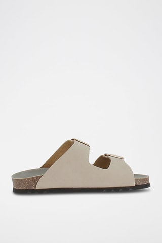 Mules en nubuck Noelle Taupe