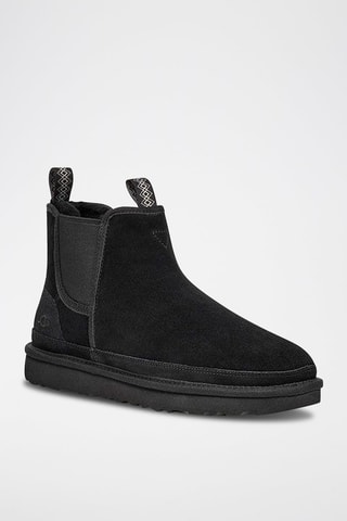 Bottines Chelsea fourrées en nubuck Neumel - Noir